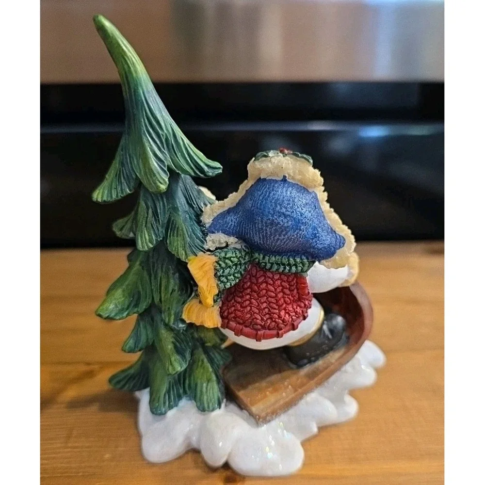 Home Interiors Christmas Whimsical Snowmen Sledding Figurines set of 3 resin 5